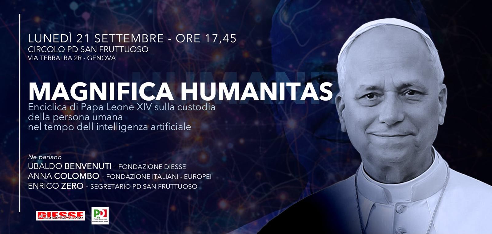 Magnifica Humanitas. Enciclica di Papa Leone XIV sulla custodia della persona umana nel tempo dell'intelligenza artificiale.